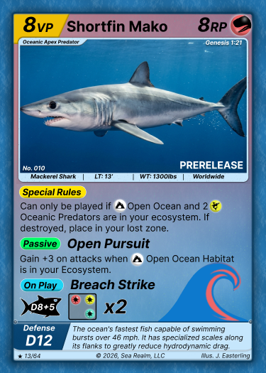 Shortfin Mako Shark SeaRealm card