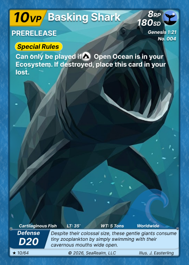 Basking Shark SeaRealm card