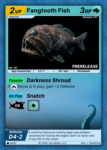 Fangtooth Fish SeaRealm card