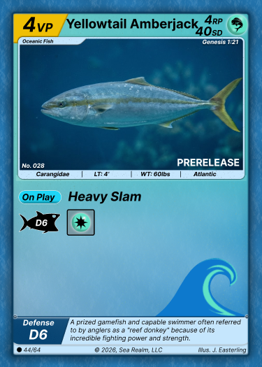 Yellowtail Amberjack SeaRealm card