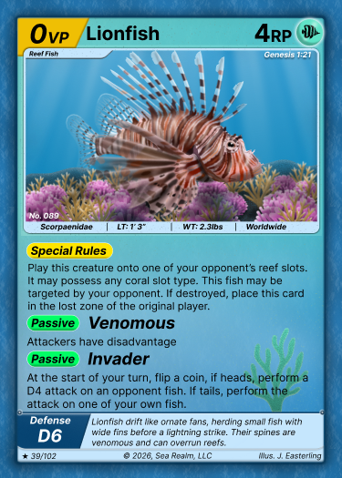 Lionfish SeaRealm card