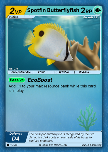 Twinspot Butterflyfish SeaRealm card