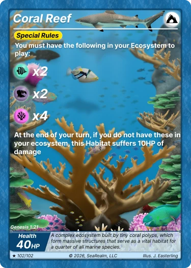 Coral Reef habitat card