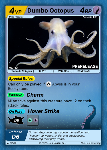 Dumbo Octopus SeaRealm card