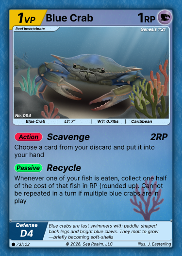 Blue Crab SeaRealm card