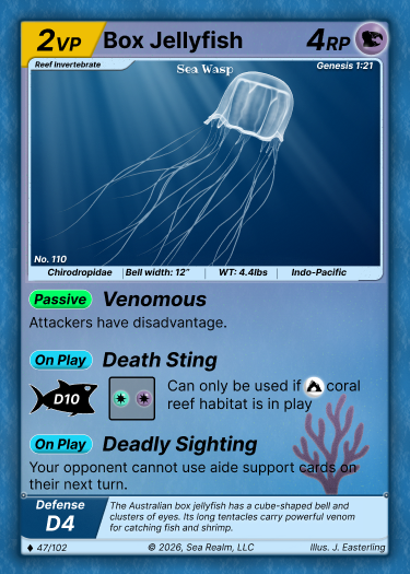 SeaRealm card featuring Box Jellyfish