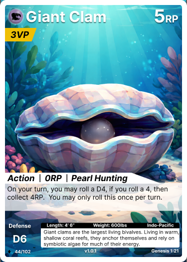Giant Clam SeaRealm card