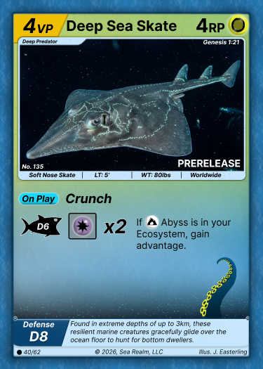 Deep Sea Skate SeaRealm card